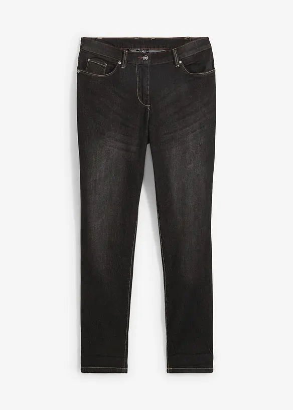 Jeans boyfriend elasticizzati, vita media, bonprix