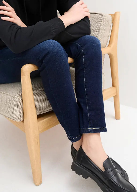 Jeans boyfriend elasticizzati, vita media, bonprix