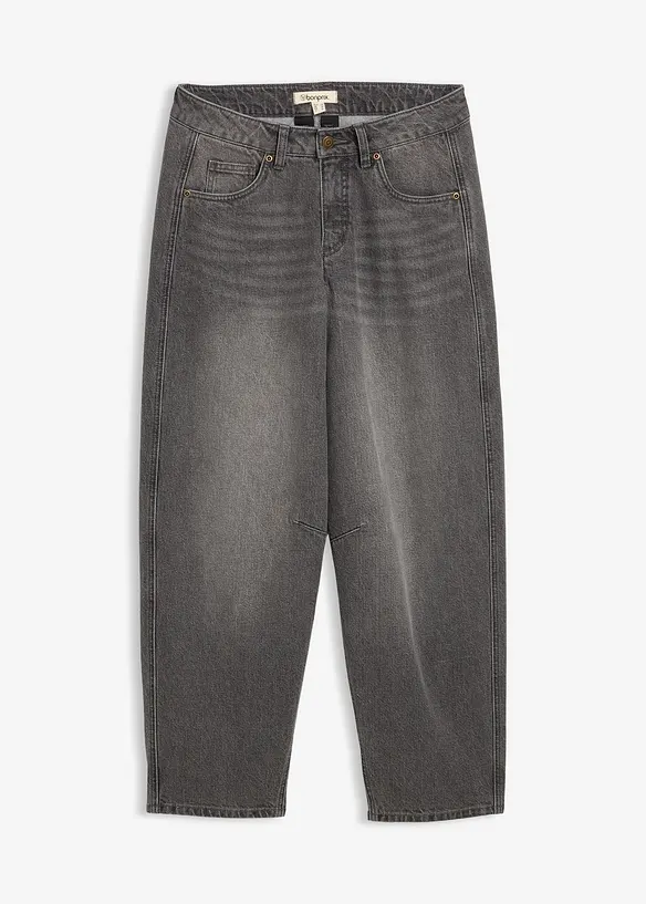 Jeans a palloncino, vita media, bonprix