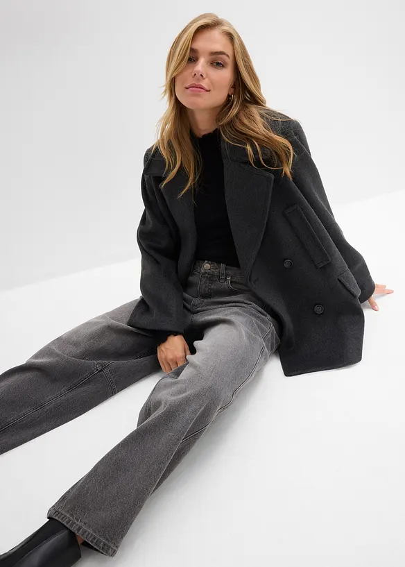 Jeans a palloncino, vita media, bonprix