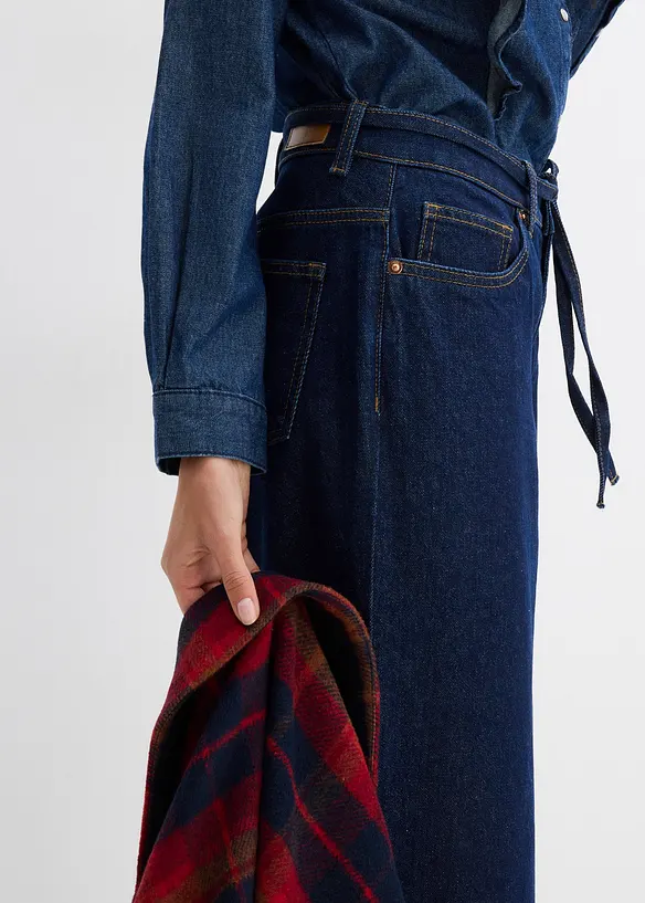 Jeans wide leg, vita media, bonprix