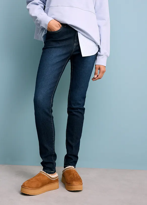 Jeans skinny elasticizzati, vita alta, bonprix