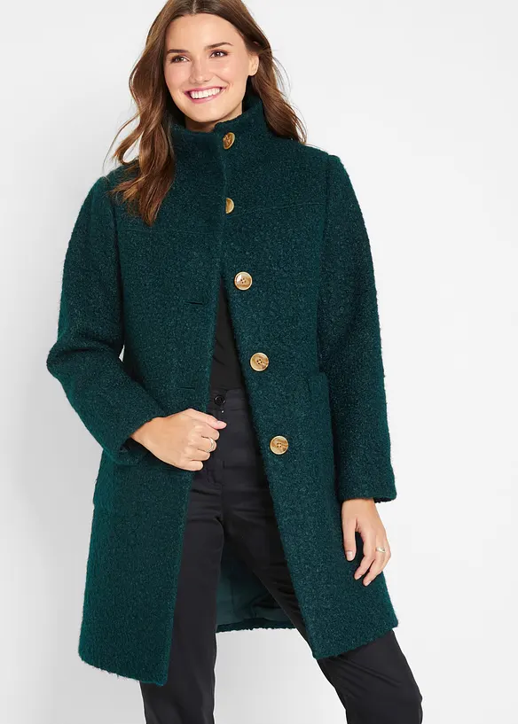 Cappotto boucl&eacute; con tasche, bonprix