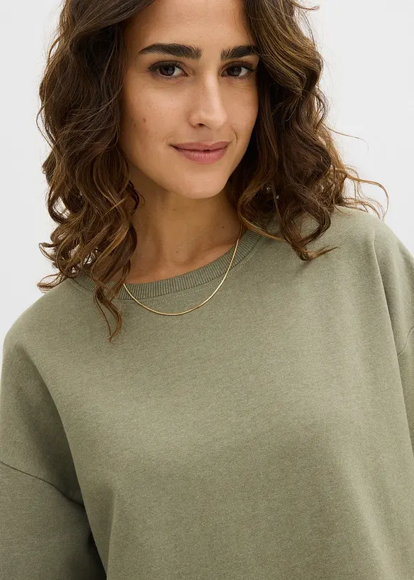 Abito in felpa con gonna in tessuto, bonprix