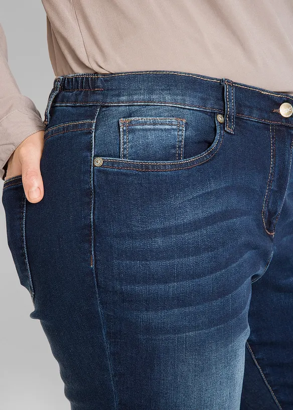 Jeans boyfriend elasticizzati, vita media, bonprix