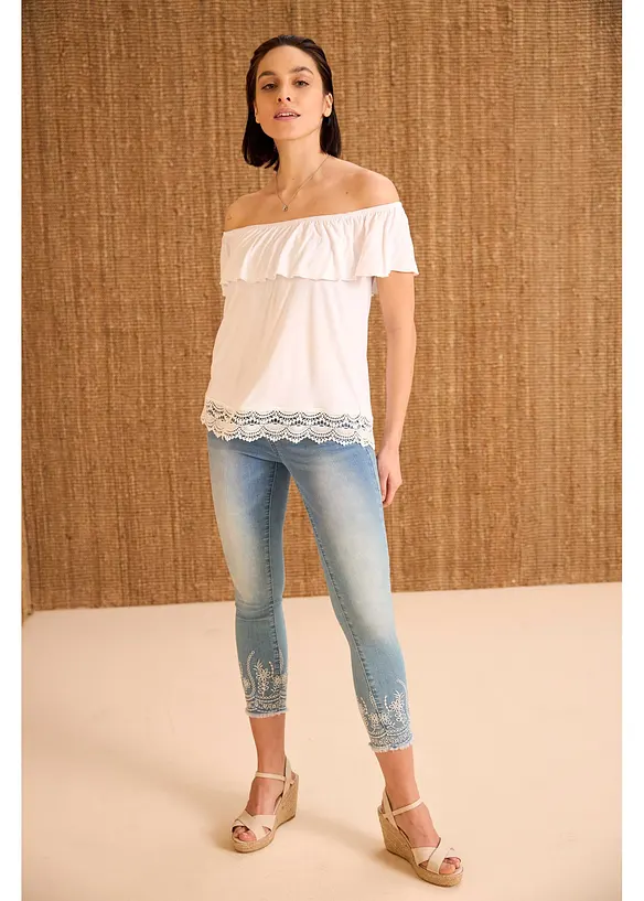 Jeans skinny, vita media, bonprix