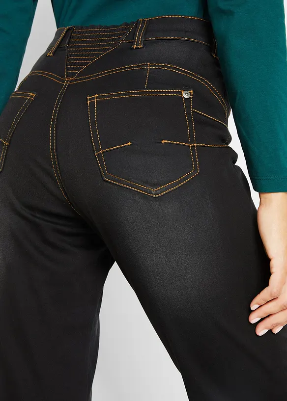 Jeans termici a gamba dritta con girovita comodo, vita media, bonprix