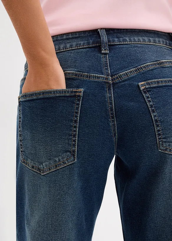 Jeans barrel, vita media, bonprix