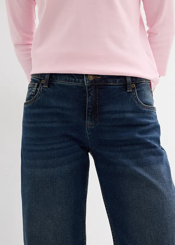 Jeans barrel, vita media, bonprix