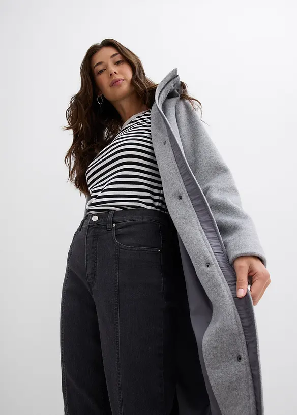 Mom jeans elasticizzati, vita alta, bonprix