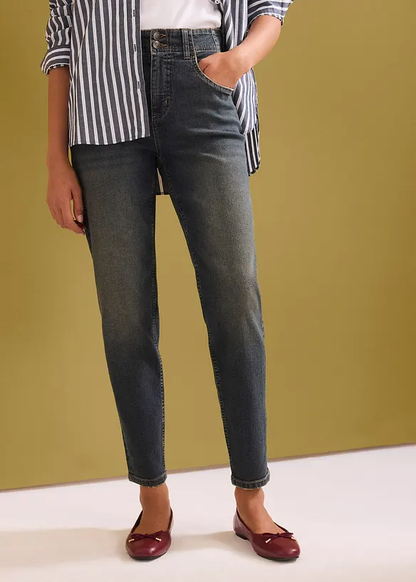 Mom jeans, vita alta, bonprix