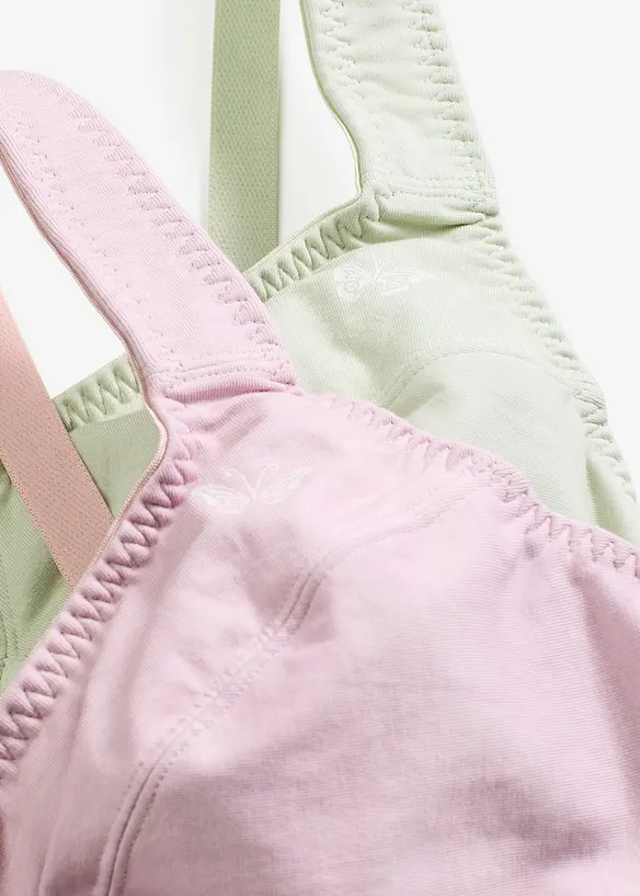 Reggiseno senza ferretto  con cotone biologico (pacco da 2), bonprix