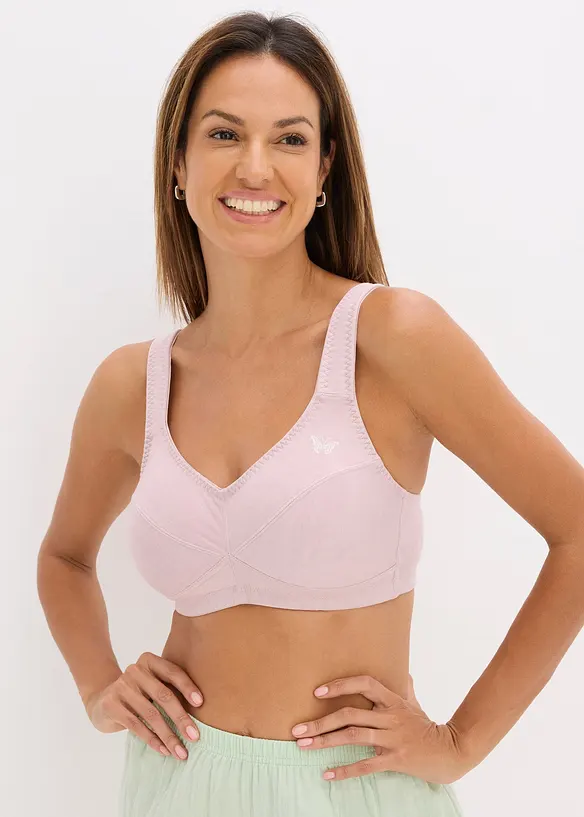 Reggiseno senza ferretto  con cotone biologico (pacco da 2), bonprix