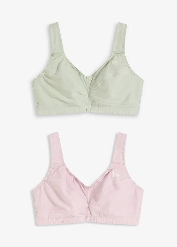 Reggiseno senza ferretto  con cotone biologico (pacco da 2), bonprix