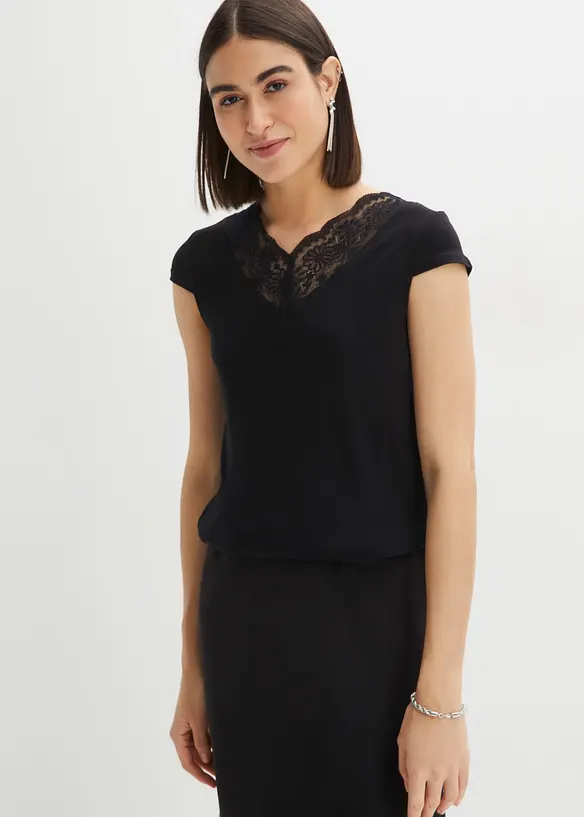 Maglia con pizzo, bonprix