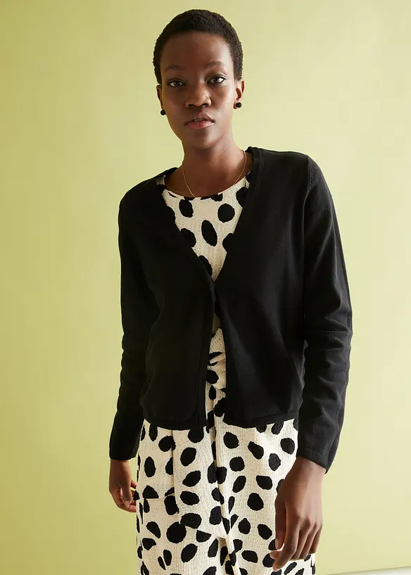 Cardigan semplice in filato fine, bonprix