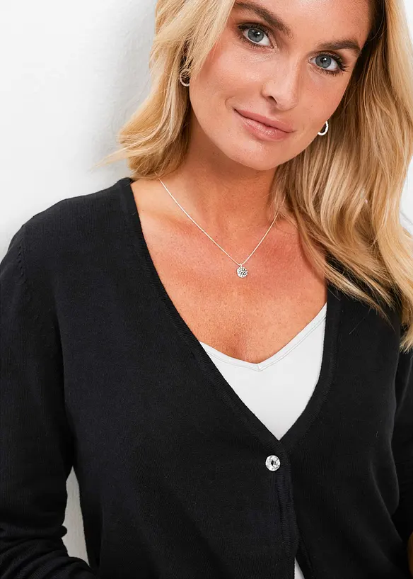 Cardigan semplice in filato fine, bonprix