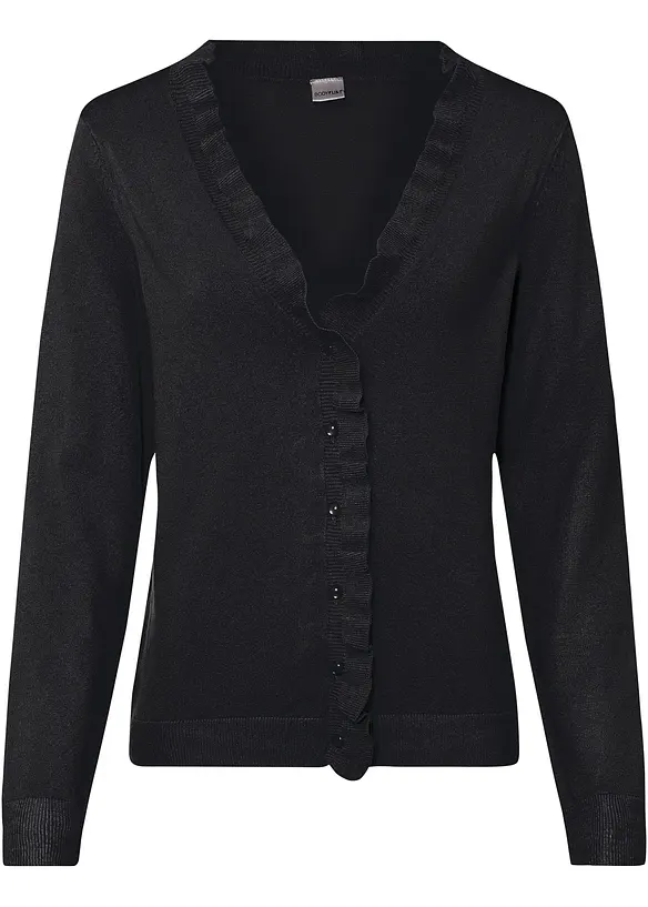 Cardigan in filato fine di misto viscosa fluente, bonprix