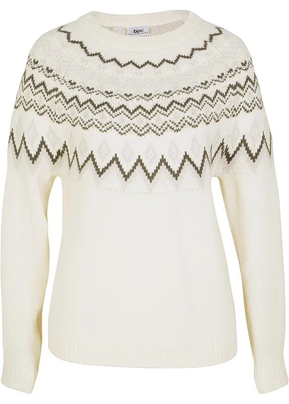 Maglione norvegese accollato, bonprix