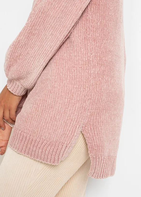 Maglione lungo in ciniglia, bonprix