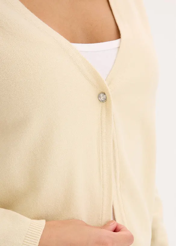 Cardigan semplice in filato fine, bonprix