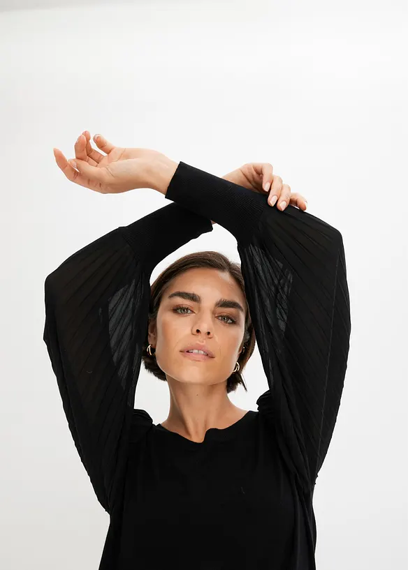 Maglione in filato fine di misto viscosa morbido, bonprix