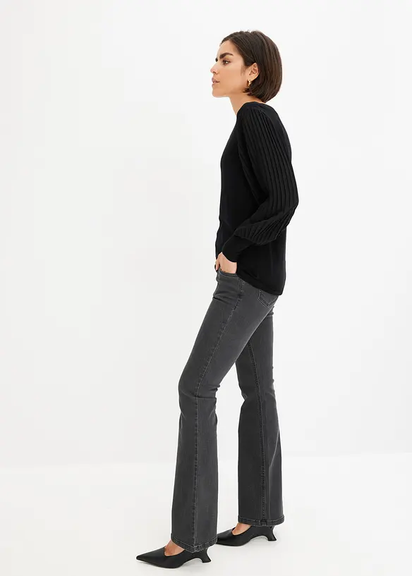 Maglione in filato fine di misto viscosa morbido, bonprix