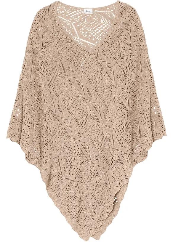 Poncho effetto uncinetto, bonprix