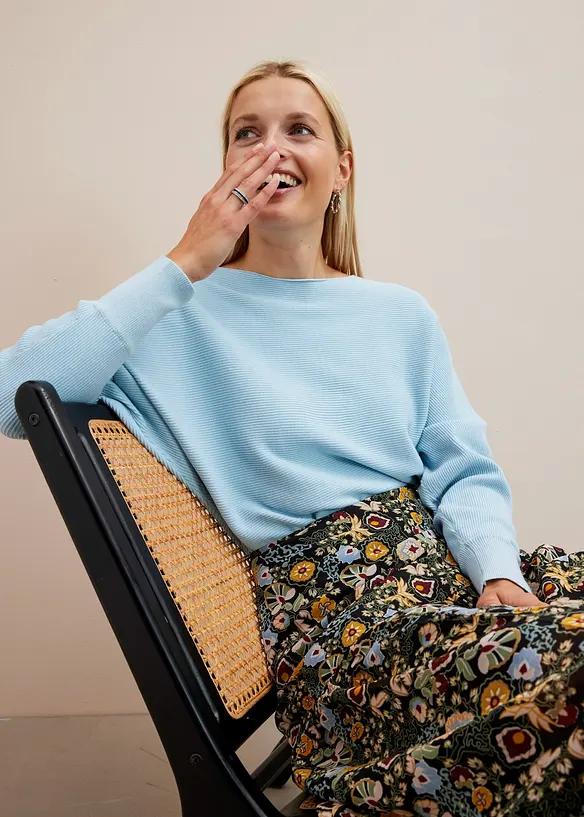 Maglione oversize a costine, bonprix