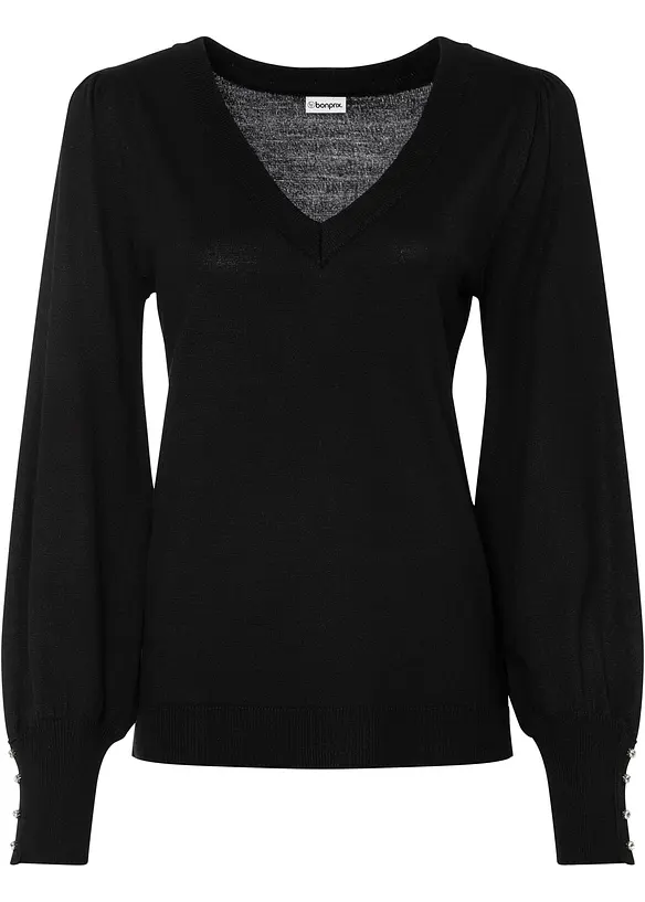 Maglione in filato fine misto viscosa, bonprix