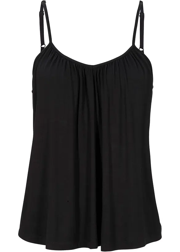 Top con spalline sottili in viscosa fluente, bonprix