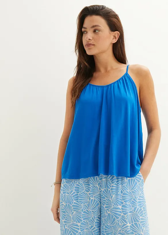 Top con spalline sottili in viscosa fluente, bonprix