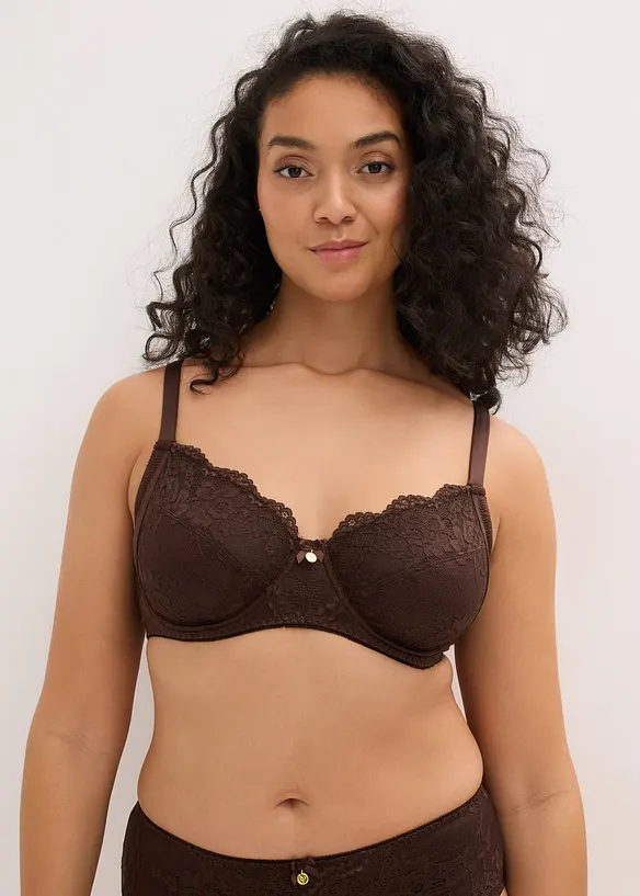 Reggiseno con ferretto ed effetto lucido, bonprix