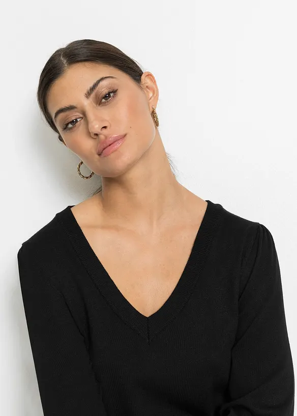 Maglione in filato fine misto viscosa, bonprix