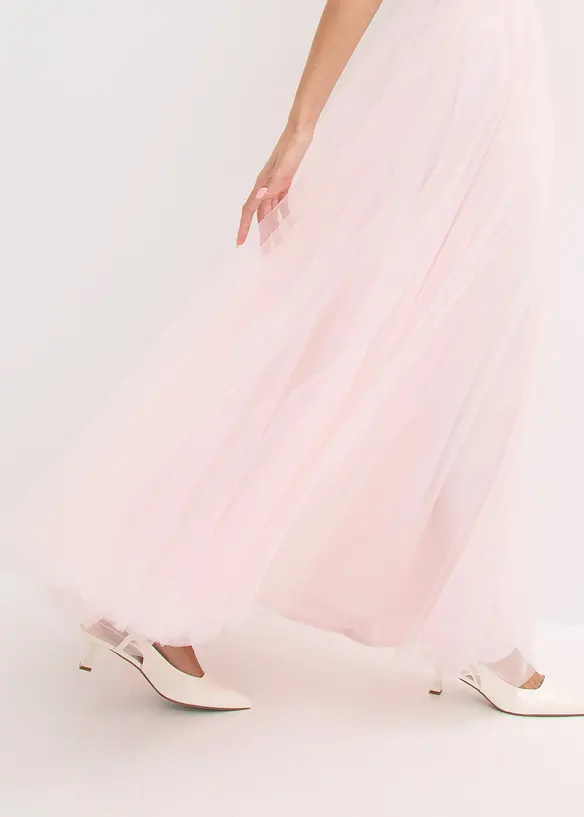 Abito da sera con pizzo e gonna in tulle fine, bonprix
