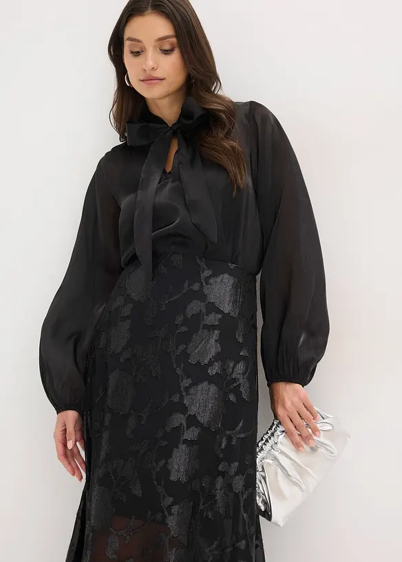 Gonna lunga con orlo asimmetrico, bonprix