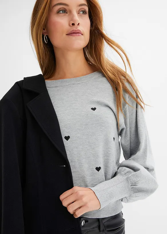 Maglione in filato fine di misto viscosa, bonprix