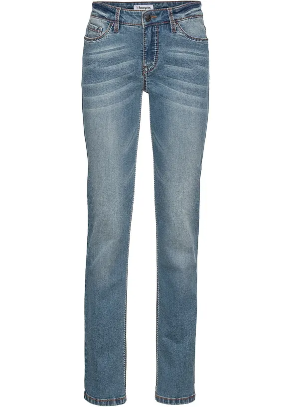 Jeans elasticizzati straight, vita media, bonprix