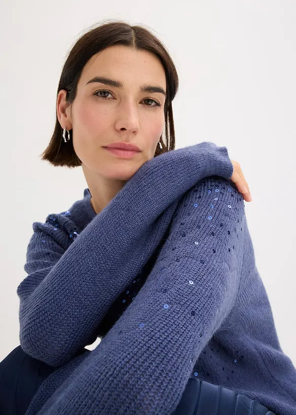 Maglione con paillettes, bonprix