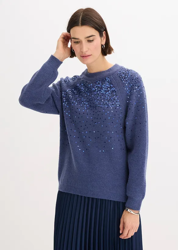 Maglione con paillettes, bonprix