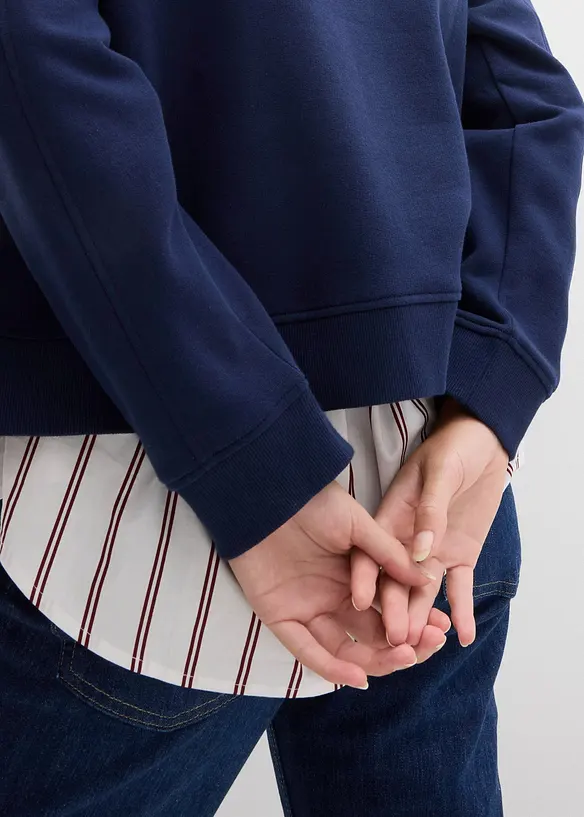 Felpa oversize in puro cotone, bonprix