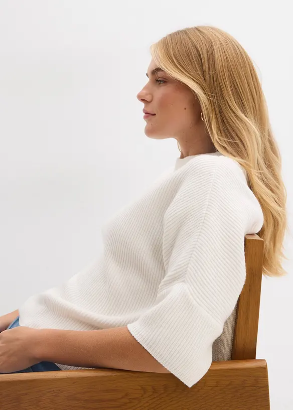 Maglione boxy in misto viscosa morbido, bonprix