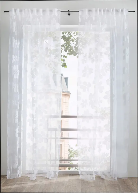 Tenda trasparente in tessuto devor&eacute; (pacco da 1), bonprix