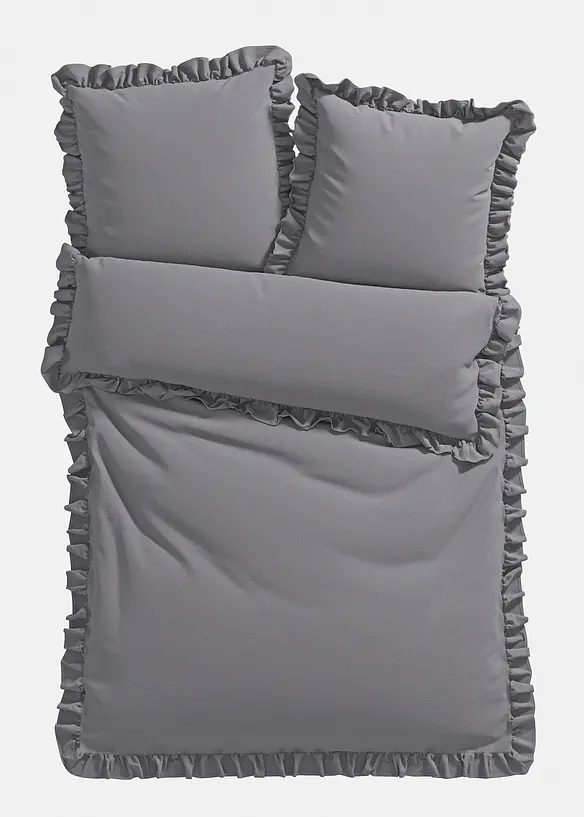 Biancheria da letto in linone con ruches, bonprix