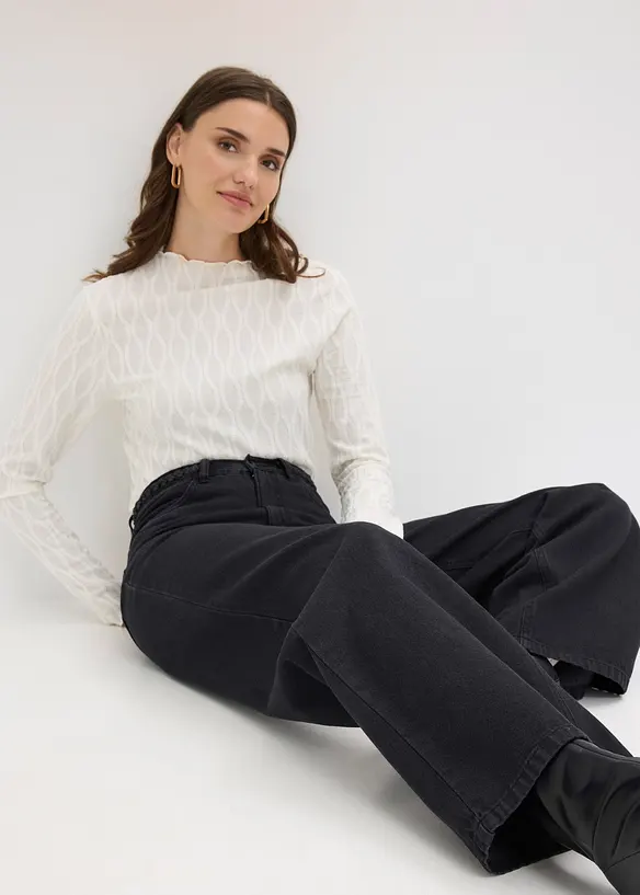 Pantaloni in twill di puro cotone biologico, bonprix