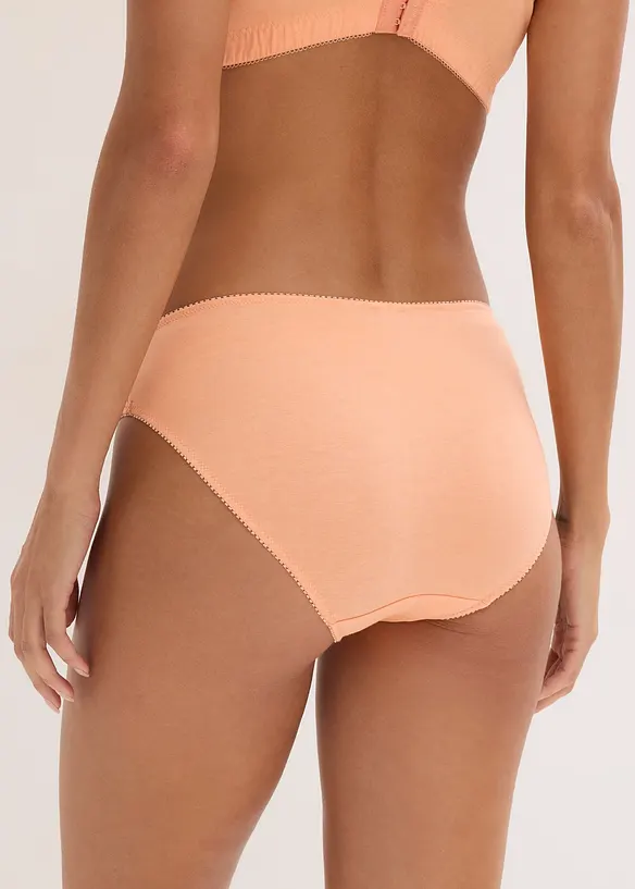 Slip con morbido cotone e pizzo, bonprix