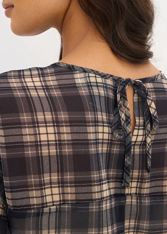 Abito in chiffon con volant, bonprix