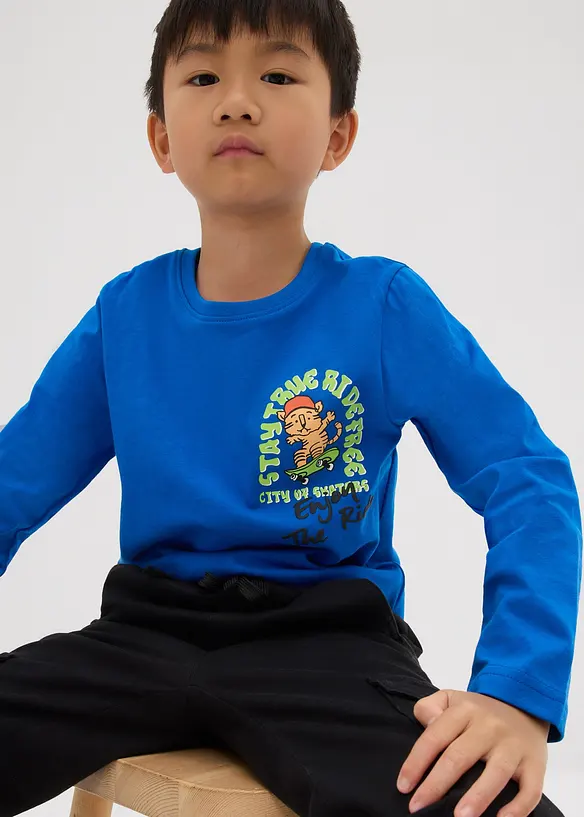 Maglia a maniche lunghe in puro cotone biologico, bonprix