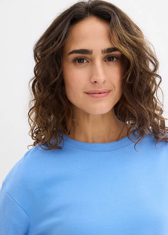 Maglia a maniche lunghe in puro cotone biologico pesante, bonprix