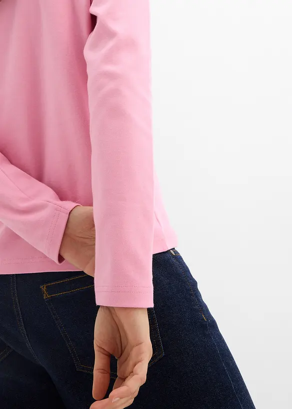 Maglia a maniche lunghe in puro cotone biologico pesante, bonprix